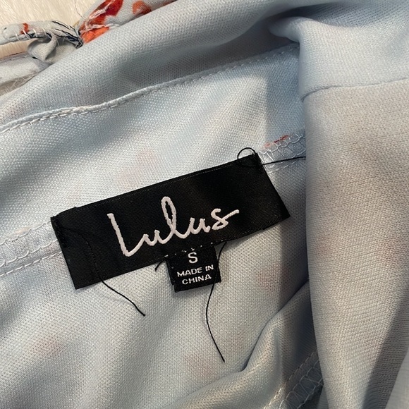 Lulu's Dresses Lulus‎ By The Bouq Floral Ruffle Mini Dress Size Small - Picture 5 of 7